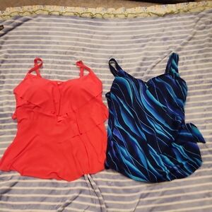 Stylish Women's Red and Blue Tops